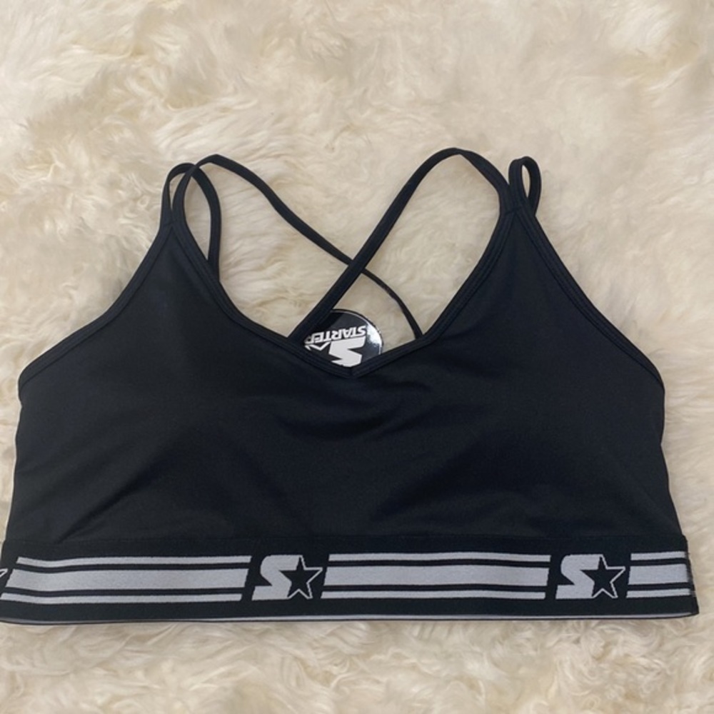 Starter Women's Impact Crossback Sports Bra in Black. M, L - Picture 2 of 10
